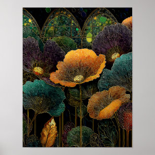 Nacht Tuin op Venus #6 - 4x5 Digitale Download Poster