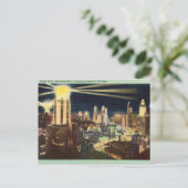 , Nacht Uitzicht, Bedrijfs District, Chicago Briefkaart (Staand voorkant)
