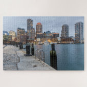 Nacht Uitzicht Boston Legpuzzel (Horizontaal)