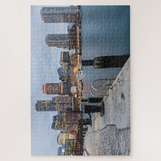 Nacht Uitzicht Boston Legpuzzel (Verticaal)