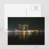 Nacht uitzicht Singapore Briefkaart (Voorkant / Achterkant)