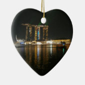 Nacht uitzicht Singapore Keramisch Ornament (Rechts)