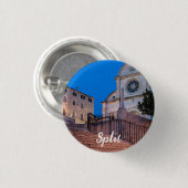 Nacht uitzicht trappen en kerk in Split, Kroatië Ronde Button 3,2 Cm (Voorkant /achterkant)
