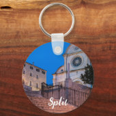 Nacht uitzicht trappen en kerk in Split, Kroatië Sleutelhanger (Voorkant)