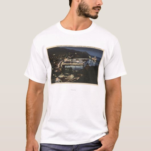 Nacht Uitzicht van Avalon Bay T-shirt (Voorkant)