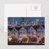 Nacht uitzicht van 'beschilderde damestukken' briefkaart (Voorkant / Achterkant)