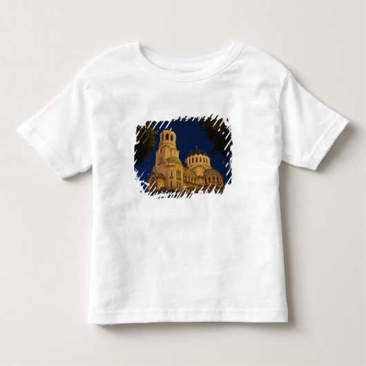 Nacht uitzicht van de kathedraal van Alexander Nev Kinder Shirts (Voorkant)