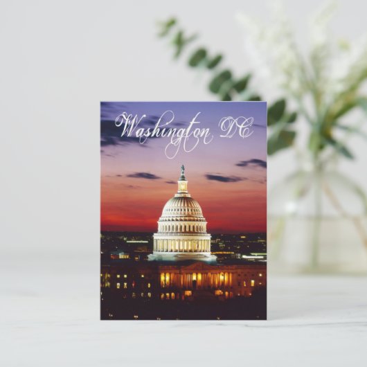 Nacht uitzicht van het Amerikaanse Capitol Briefkaart (Staand voorkant)