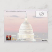 Nacht uitzicht van het Amerikaanse Capitol Briefkaart (Achterkant)
