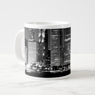 Nacht uitzicht van het beroemde cityscape van Chic Grote Koffiekop