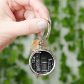 Nacht uitzicht van het beroemde cityscape van Chic Sleutelhanger (Hand)