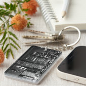 Nacht uitzicht van het beroemde cityscape van Chic Sleutelhanger (Voorkant Rechts)