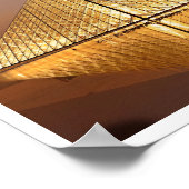 Nacht Uitzicht van het Louvre , Parijs , Frankrijk Poster (Hoek)