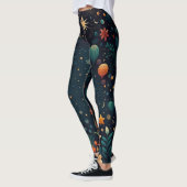 Nacht uur Floral en sterren Leggings (Links)