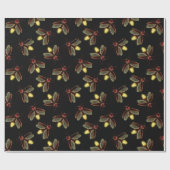 Nacht uur met gloeiende vuurvliegjes cadeaupapier (Vlak)