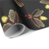 Nacht uur met gloeiende vuurvliegjes cadeaupapier (Rol Hoek)