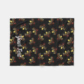 Nacht uur met gloeiende vuurvliegjes fleece deken (Voorkant (Horizontaal))