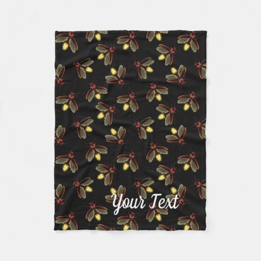 Nacht uur met gloeiende vuurvliegjes fleece deken (Voorkant)