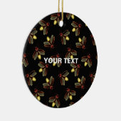 Nacht uur met gloeiende vuurvliegjes keramisch ornament (Rechts)