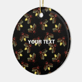 Nacht uur met gloeiende vuurvliegjes keramisch ornament (Links)