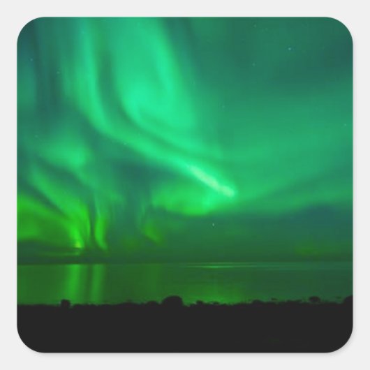 NACHT VAN AURORAS VIERKANTE STICKER (Voorkant)