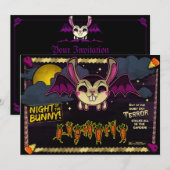 Nacht van de Bunny nodigt uit Kaart (Voorkant / Achterkant)