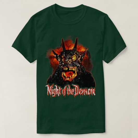 Nacht van de demon Retro Cult Classic Horror Fan A T-shirt (Design voorkant)