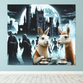 Nacht van de dode thee canvas afdruk (Insitu (Houten vloer))