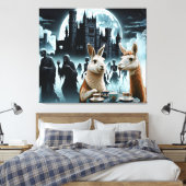 Nacht van de dode thee canvas afdruk (Insitu (Slaapkamer))