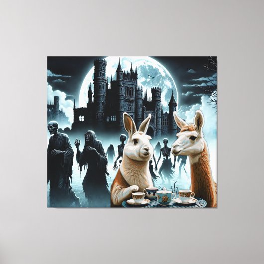 Nacht van de dode thee canvas afdruk (Voorkant)