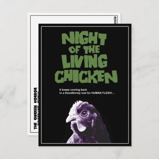 NACHT van de het LEVEN KIP Briefkaart (Voorkant / Achterkant)