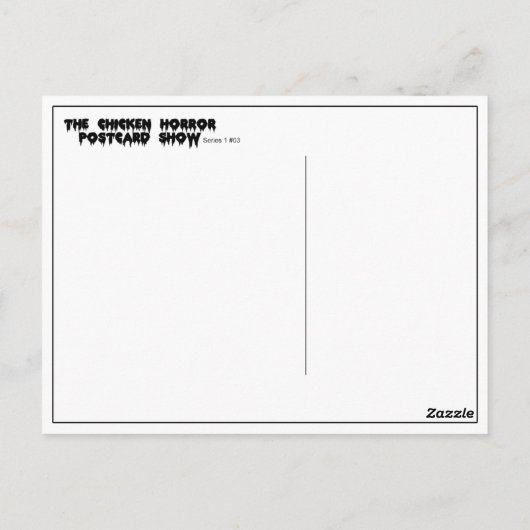 NACHT van de het LEVEN KIP Briefkaart (Achterkant)