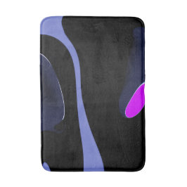 Nacht van de komeet: Abstract blauw, Paarse & zwar Badmat