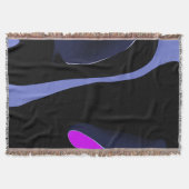 Nacht van de komeet: Abstract blauw, Paarse & zwar Deken (Voorkant)