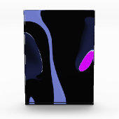 Nacht van de komeet: Abstract blauw, Paarse & zwar Fotoblokken (Voorkant)