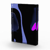 Nacht van de komeet: Abstract blauw, Paarse & zwar Fotoblokken (Rechts)