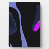 Nacht van de komeet: Abstract blauw, Paarse & zwar Fotoplaat (voorkant)