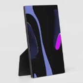 Nacht van de komeet: Abstract blauw, Paarse & zwar Fotoplaat (Zijkant)