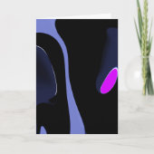 Nacht van de komeet: Abstract blauw, Paarse & zwar Kaart (Voorkant)