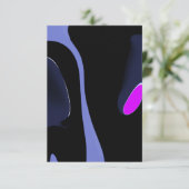 Nacht van de komeet: Abstract blauw, Paarse & zwar Kaart (Staand voorkant)