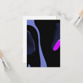 Nacht van de komeet: Abstract blauw, Paarse & zwar Kaart (Voorkant / Achterkant in situ)