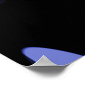 Nacht van de komeet: Abstract blauw, Paarse & zwar Poster (Hoek)