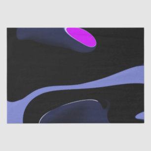 Nacht van de komeet: Abstract blauw, Paarse & zwar Tissuepapier