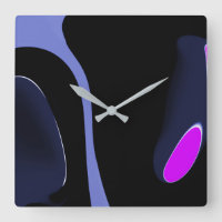 Nacht van de komeet: Abstract blauw, Paarse & zwar