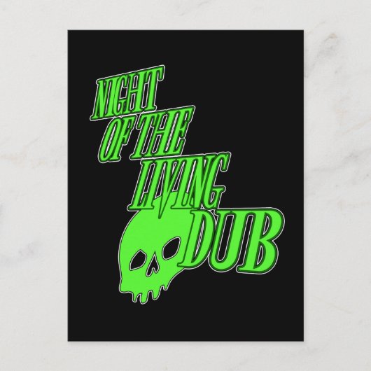 Nacht van de levende Dub FUN HORROR PARODY DUBSTEP Briefkaart (Voorkant)