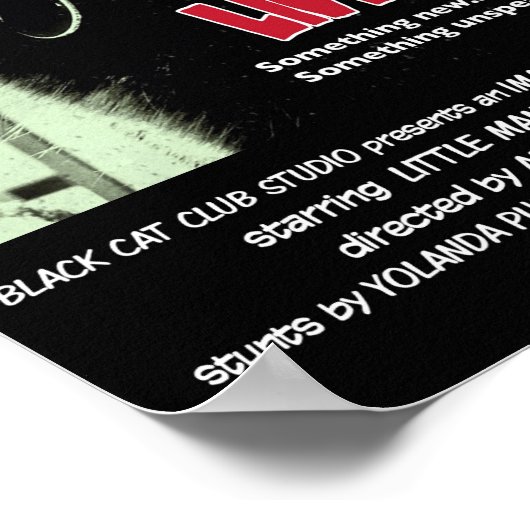 Nacht van de levende Frazz. Cat Movie Poster, rood Poster (Hoek)