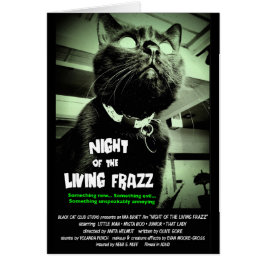 "Nacht van de levende Frazz!" Zombie Cat Note Card
