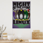 Nacht van de levende pinguïns poster (Keuken)