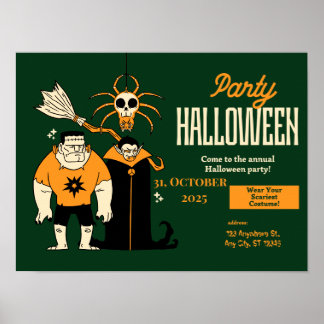 🎃 Nacht van de Ondoden Halloween Bash! Maak je kl Poster