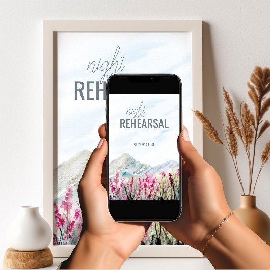 Nacht van de repetitie Mountain Meadow Waterverf Poster